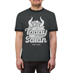 Hood N' Holy Not Today Satan Men's Ringer Tee