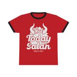 Hood N' Holy Not Today Satan Men's Ringer Tee