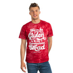 Hood N' Holy Communion Bread Men's Tie-Dye Tee, Crystal