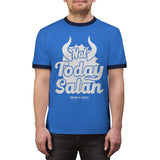 Hood N' Holy Not Today Satan Men's Ringer Tee