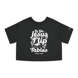 Hood N' Holy Flip Tables Women's Crop Top