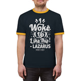 Hood N' Holy I Woke Up Like This Men's Ringer Tee