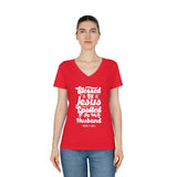 Hood N' Holy Spoiled By My Husband Women's V-Neck T-Shirt