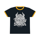 Hood N' Holy Not Today Satan Men's Ringer Tee