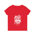 Hood N' Holy Try Jesus Not Me Women's V-Neck T-Shirt