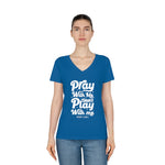 Hood N' Holy Pray With Me Women's V-Neck T-Shirt