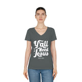 Hood N' Holy Y'all Need Jesus Women's V-Neck T-Shirt