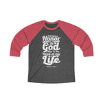 Hood N' Holy First Giving Honor Men's 3\4 Raglan Tee