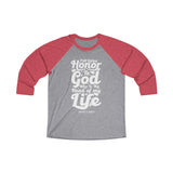 Hood N' Holy First Giving Honor Men's 3\4 Raglan Tee