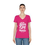 Hood N' Holy Flip Tables Women's V-Neck T-Shirt