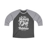 Hood N' Holy Flip Tables Women's Raglan Tee