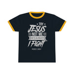 Hood N' Holy Try Jesus Not Me Men's Ringer Tee