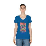 Hood N' Holy Swing On You Women's V-Neck T-Shirt