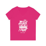 Hood N' Holy Try Jesus Not Me Women's V-Neck T-Shirt