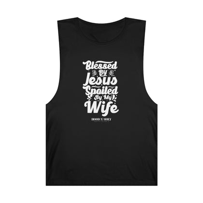 Hood N' Holy Spoiled By My Wife Men's Barnard Tank Top