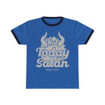 Hood N' Holy Not Today Satan Men's Ringer Tee