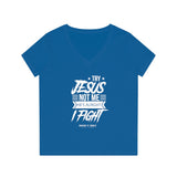 Hood N' Holy Try Jesus Not Me Women's V-Neck T-Shirt