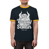 Hood N' Holy Not Today Satan Men's Ringer Tee