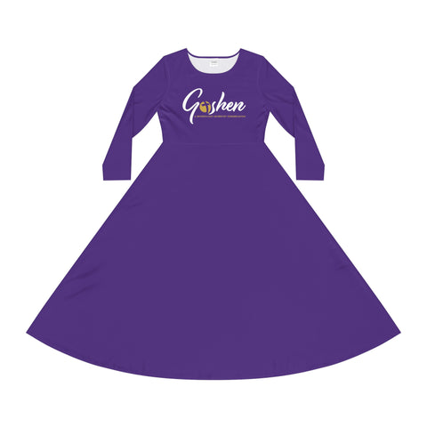 Goshen Women's Long Sleeve Dance Dress (AOP)