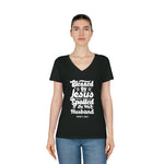 Hood N' Holy Spoiled By My Husband Women's V-Neck T-Shirt